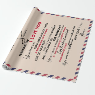 Aan mijn zoon Gift, mam en zoon, liefdesbrief aan  Cadeaupapier