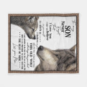 Aan mijn zoon Gift, mam en zoon, liefdesbrief aan  Fleece Deken (Voorkant (Horizontaal))