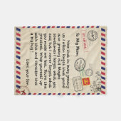 Aan mijn zoon Gift, mam en zoon, liefdesbrief aan  Fleece Deken (Voorkant (Horizontaal))