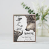 Aan mijn zoon Gift, mam en zoon, liefdesbrief aan  Kaart (Staand voorkant)