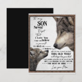 Aan mijn zoon Gift, mam en zoon, liefdesbrief aan  Kaart (Voorkant / Achterkant)