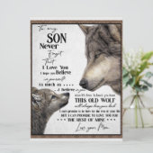 Aan mijn zoon Gift, mam en zoon, liefdesbrief aan  Menu (Staand voorkant)