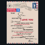 Aan mijn zoon Gift, mam en zoon, liefdesbrief aan  Menu<br><div class="desc">Aan mijn zoon Gift,  mam en zoon,  liefdesbrief aan zoon - dit is een prachtig cadeau voor je familie,  je vriend in alle gevallen,  zoals huisopwarming,  verjaardag,  nieuw thuis - Het kan gebruikt worden voor huisdecor,  en je huis mooier maken!</div>