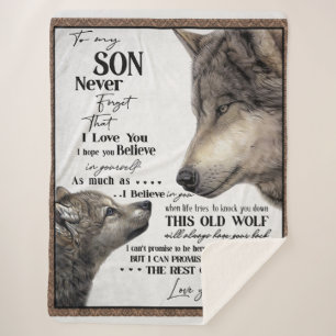 Aan mijn zoon Gift, mam en zoon, liefdesbrief aan  Sherpa Deken