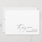 "Aan mijn zoon op zijn trouwdag" bericht Kaart (Voorkant)