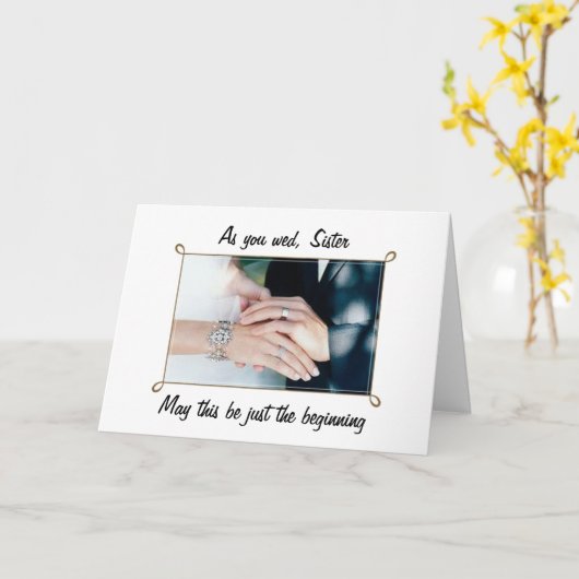 AAN MIJN ZUS OP HAAR TROUWDAG KAART (Gele Bloem)