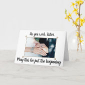 AAN MIJN ZUS OP HAAR **** TROUWDAG **** KAART (Gele Bloem)