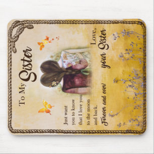 Aan mijn zuster Gift, Butterfly Lovers, Floral Sib Muismat