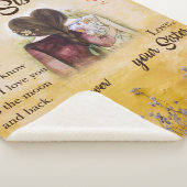 Aan mijn zuster Gift, Butterfly Lovers, Floral Sib Sherpa Deken (3/4)
