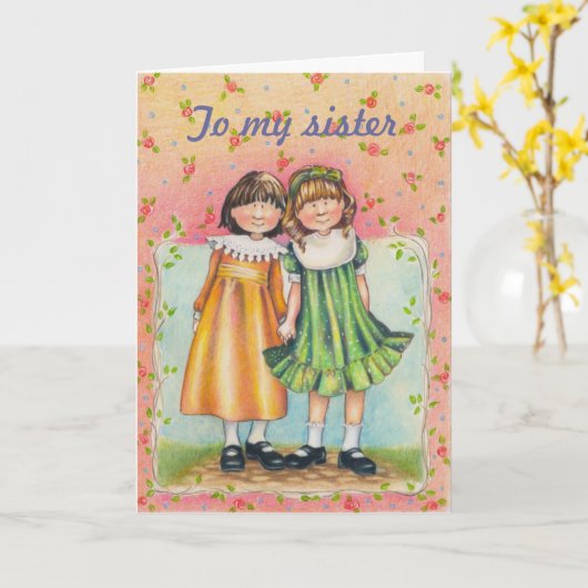 Aan mijn zuster kaart (Gele Bloem)