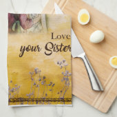 Aan mijn zuster voor altijd en altijd van je zuste theedoek (Quarter Fold)