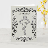 Aan Mijn Zuster - Wenskaart Kaart (Gele Bloem)