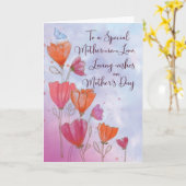 Aan moeder in de Moederdag Liefde met Sinaasappel  Kaart (Gele Bloem)