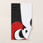 Aan Mr. Redd: Abstract zwart, wit & rood Bad Handdoek (Handdoek)