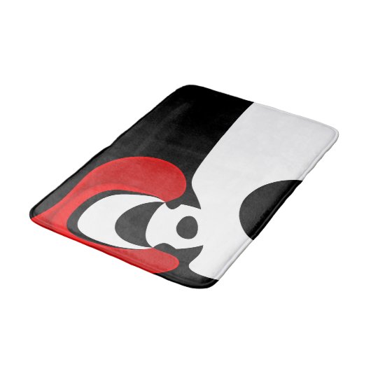 Aan Mr. Redd: Abstract zwart, wit & rood Badmat (Gekanteld)