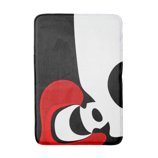 Aan Mr. Redd: Abstract zwart, wit & rood Badmat (Voorkant Verticaal)