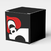 Aan Mr. Redd: Abstract zwart, wit & rood Bedankdoosjes (Voorkant Zijde)