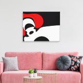 Aan Mr. Redd: Abstract zwart, wit & rood Canvas Afdruk (Insitu (Woonkamer))