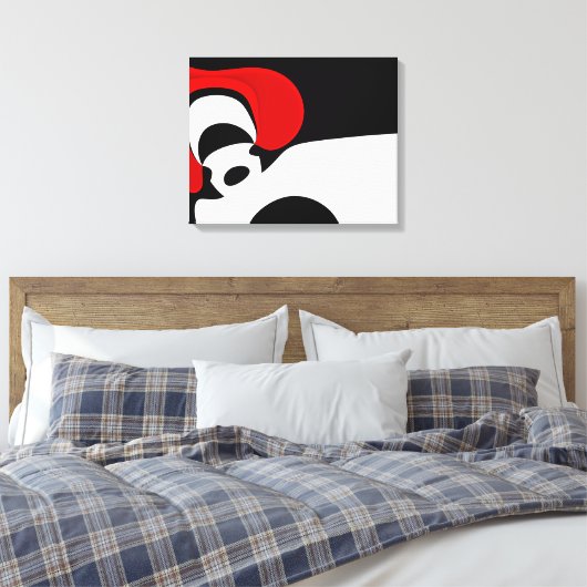 Aan Mr. Redd: Abstract zwart, wit & rood Canvas Afdruk (Insitu (Slaapkamer))