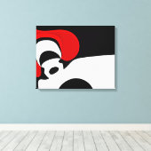 Aan Mr. Redd: Abstract zwart, wit & rood Canvas Afdruk (Insitu (Houten vloer))
