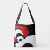 Aan Mr. Redd: Abstract zwart, wit & rood Crossbody Tas (Voorkant)