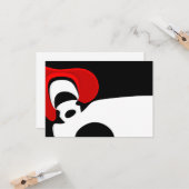 Aan Mr. Redd: Abstract zwart, wit & rood Kaart (Voorkant / Achterkant in situ)