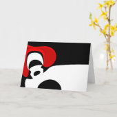 Aan Mr. Redd: Abstract zwart, wit & rood Kaart (Gele Bloem)