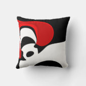 Aan Mr. Redd: Abstract zwart, wit & rood Kussen (Achterkant)