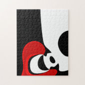 Aan Mr. Redd: Abstract zwart, wit & rood Legpuzzel (Verticaal)