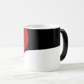 Aan Mr. Redd: Abstract zwart, wit & rood Magische Mok (Voorkant rechts)