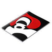 Aan Mr. Redd: Abstract zwart, wit & rood Notitieboek (Linkerzijde)