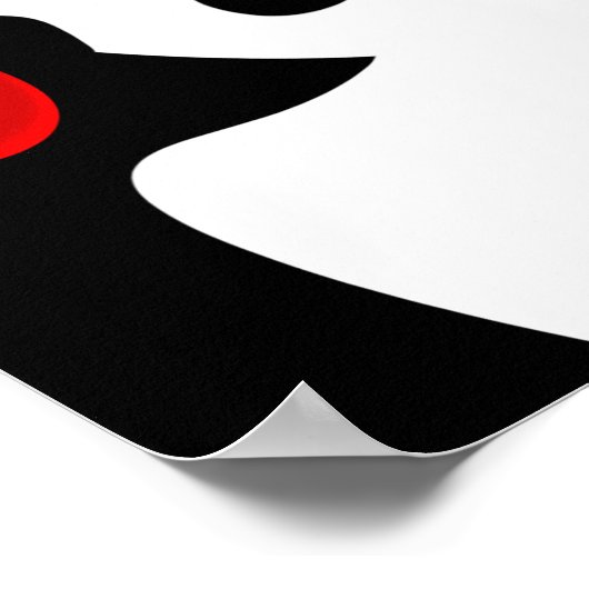 Aan Mr. Redd: Abstract zwart, wit & rood Poster (Hoek)