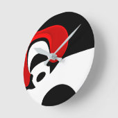 Aan Mr. Redd: Abstract zwart, wit & rood Ronde Klok (Hoek)
