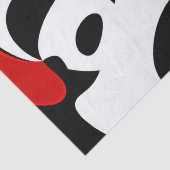 Aan Mr. Redd: Abstract zwart, wit & rood Tissuepapier (Detail)