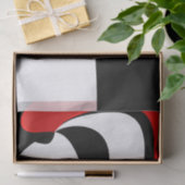 Aan Mr. Redd: Abstract zwart, wit & rood Tissuepapier (Geschenk)