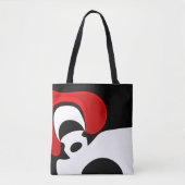 Aan Mr. Redd: Abstract zwart, wit & rood Tote Bag (Voorkant)