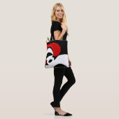Aan Mr. Redd: Abstract zwart, wit & rood Tote Bag (Op model)