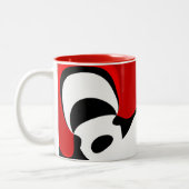 Aan Mr. Redd: Abstract zwart, wit & rood Tweekleurige Koffiemok (Links)