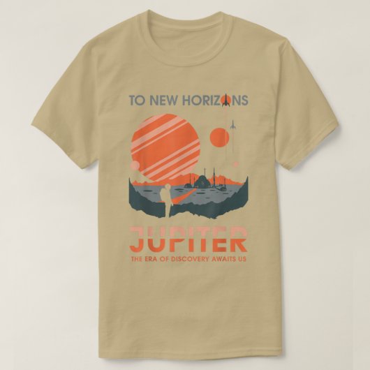 Aan New Horizon Jupiter Planet Futurism Science As T-shirt (Design voorkant)