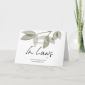 Aan nieuwe ouders in de wet bruiloft dank u van br kaart (Voorkant)