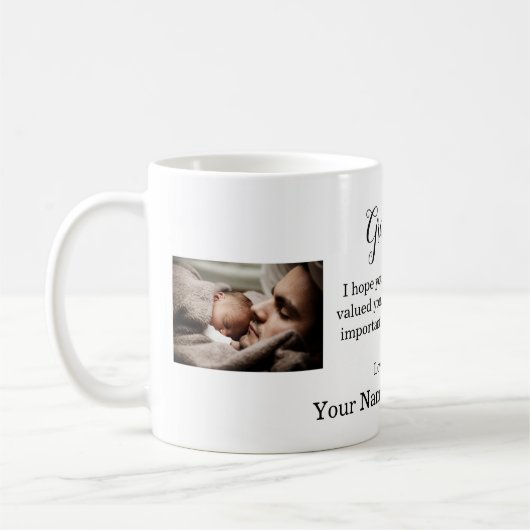 Aan oma gepersonaliseerde boodschap en foto's koffiemok (Links)