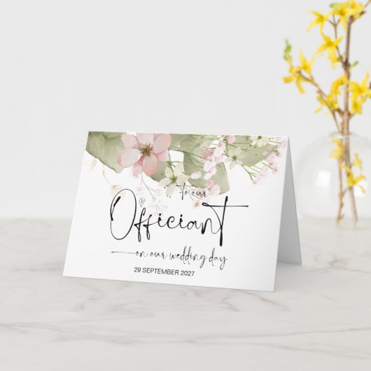 Aan onze ambtenaar op huwelijksdag Dank u priester Kaart (Gele Bloem)