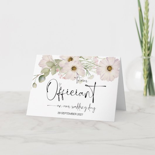 Aan onze ambtenaar op huwelijksdag Dank u priester Kaart (Voorkant)