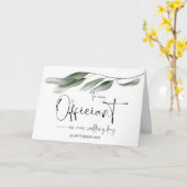 Aan onze ambtenaar op huwelijksdag Dank u priester Kaart (Gele Bloem)