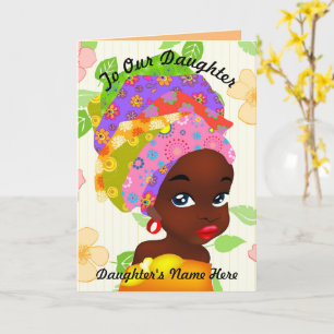 Aan onze dochter Afrikaans meisje  verjaardag Kaart