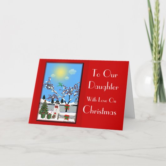 Aan onze dochter feestdagen kaart (Voorkant)