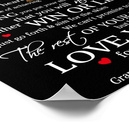 Aan onze geweldige kleinzoon poster (Hoek)