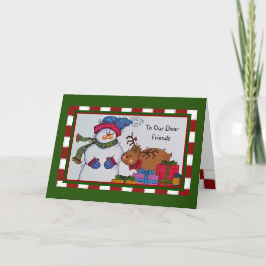 Aan onze lieve vrienden Kerst Kaart (Voorkant)