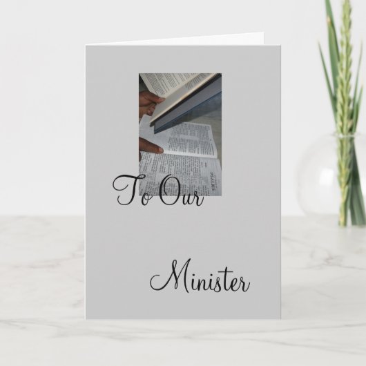 Aan Onze Minister Bedankkaart (Voorkant)