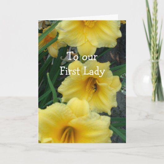 Aan Onze Presidentsvrouw Kaart (Voorkant)